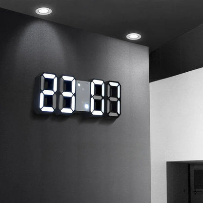 Zegar LED 21,5 cm na ścianę lub blat - widok z przodu