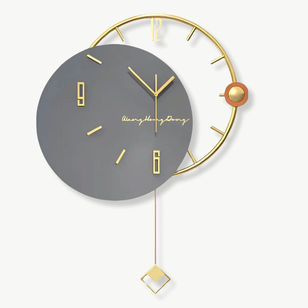 Zegar ścienny design abstrakcyjny okrągły 52 cm metal akryl