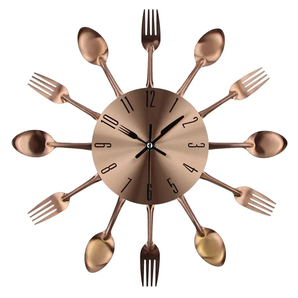 Zegar ścienny do kuchni metalowy cichy 30 cm