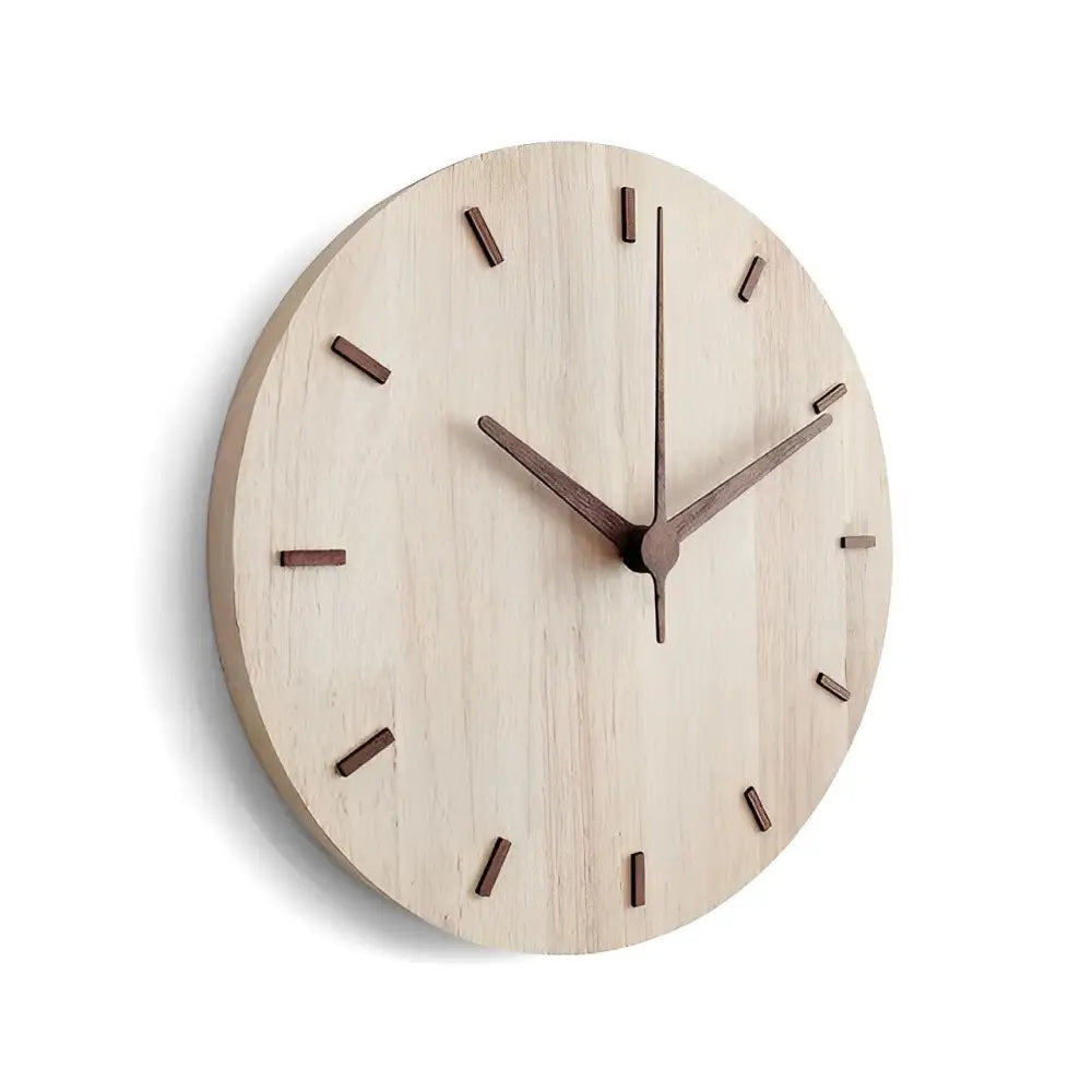 Zegar ścienny drewniany minimalistyczny - cichy mechanizm 30 cm