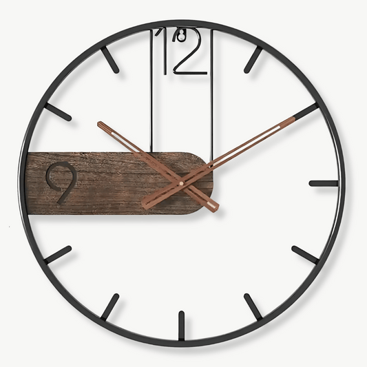 Zegar ścienny industrialny metalowy okrągły 40 cm w stylu retro