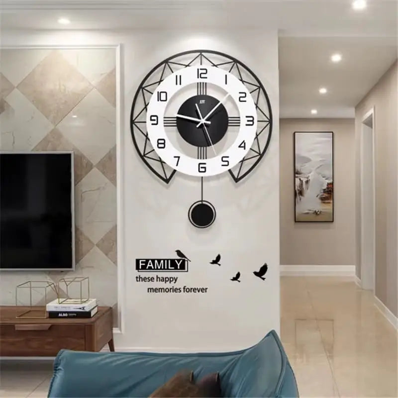 ZEGAR SCIENNY LOFT 40 CM | OPOLE - Czarno-biały