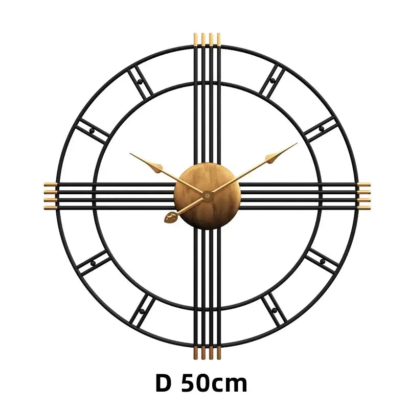 ZEGAR SCIENNY LOFTOWY | GLOGOW - 50 CM