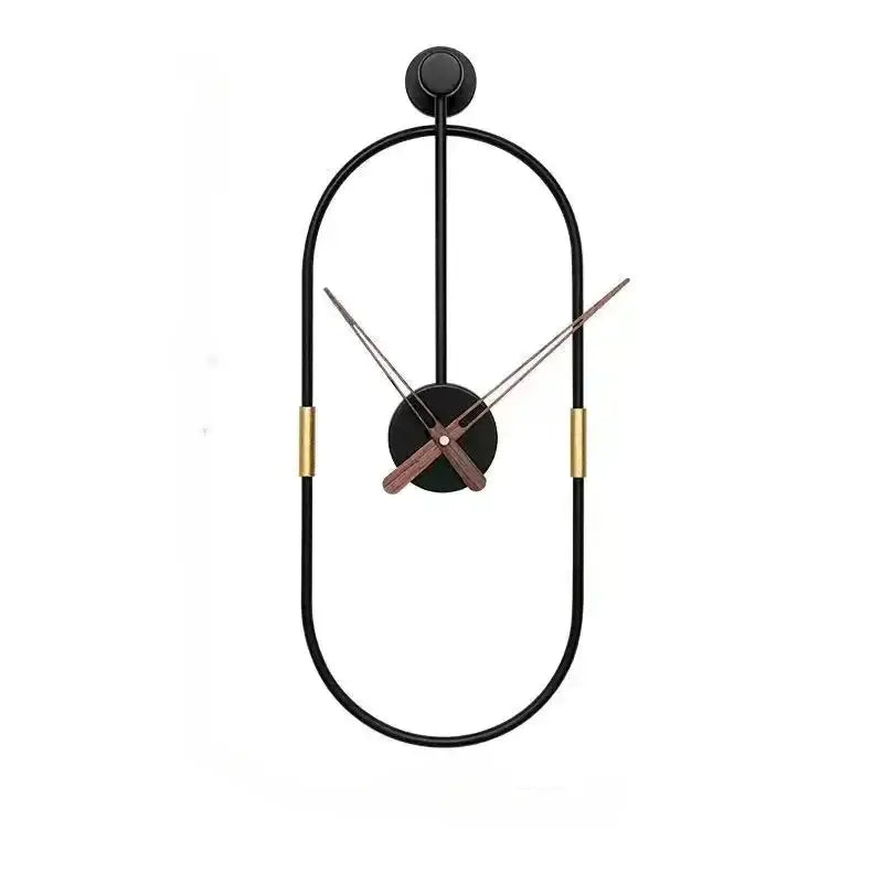 ZEGAR SCIENNY METALOWY CZARNY | LEGIONOWO - 39x14.5 CM