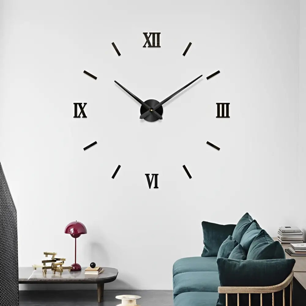 Zegar ścienny 3D złoty 120 cm nowoczesny design