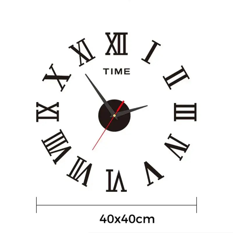 ZEGAR ŚCIENNY NAKLEJANY 40 CM | MARKI