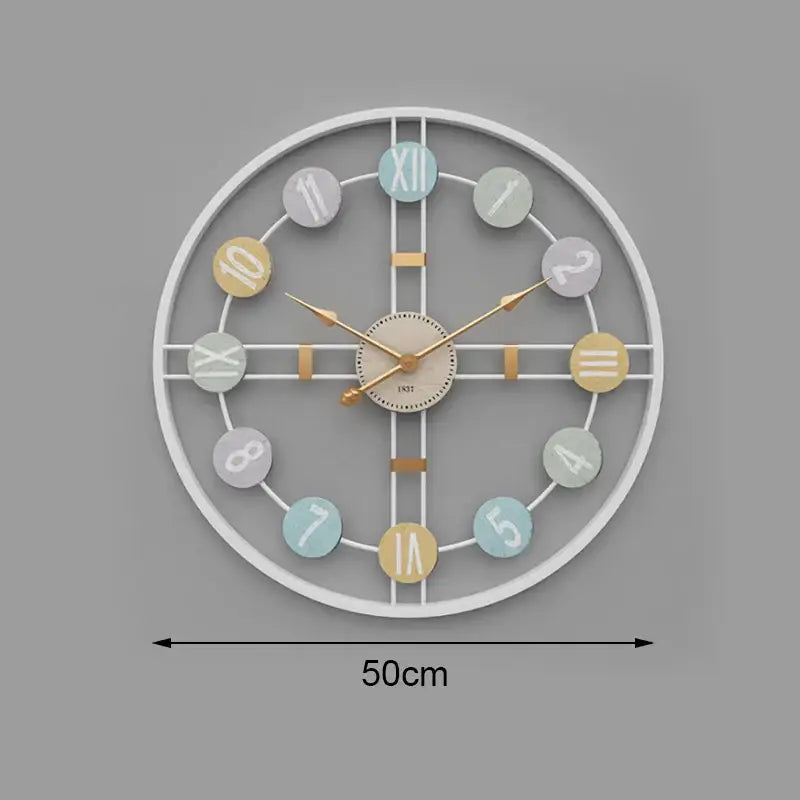 ZEGAR SCIENNY RETRO 50 CM | STARGARD SZCZECINSKI - Biały