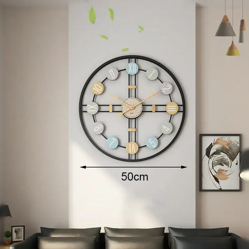 ZEGAR SCIENNY RETRO 50 CM | STARGARD SZCZECINSKI - Czarny