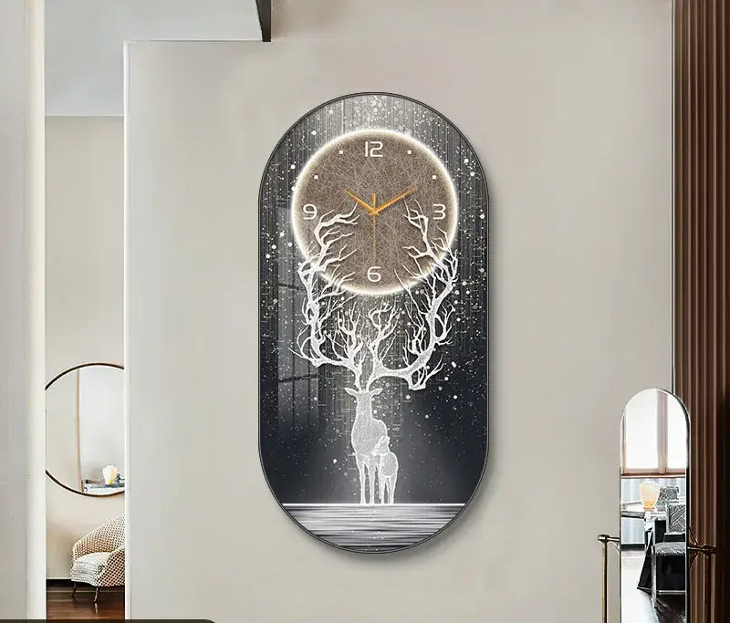 ZEGAR SCIENNY Z JELENIEM | ZIELONA GORA - 4 / 30cm x 60cm