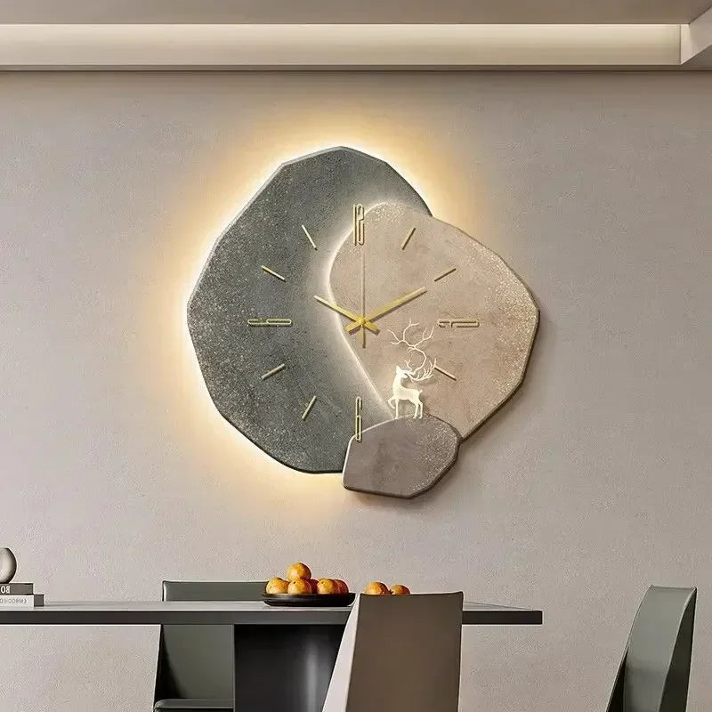 Zegar ścienny 60x60 cm z podświetleniem LED - widok z przodu