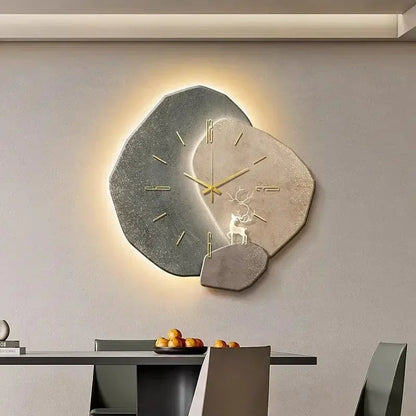 Zegar ścienny 60x60 cm z podświetleniem LED - widok z przodu