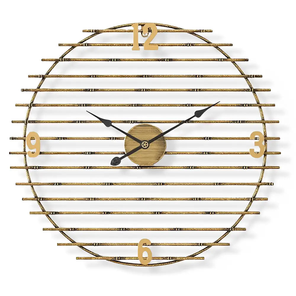 Zegar ścienny złoty metalowy 50 cm - elegancki i cichy