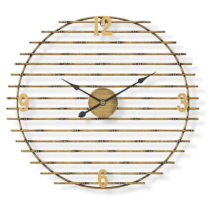 Zegar ścienny złoty metalowy 50 cm - elegancki i cichy