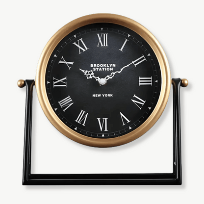 Ceramiczny zegar stojący retro z cyframi rzymskimi 26,5 cm