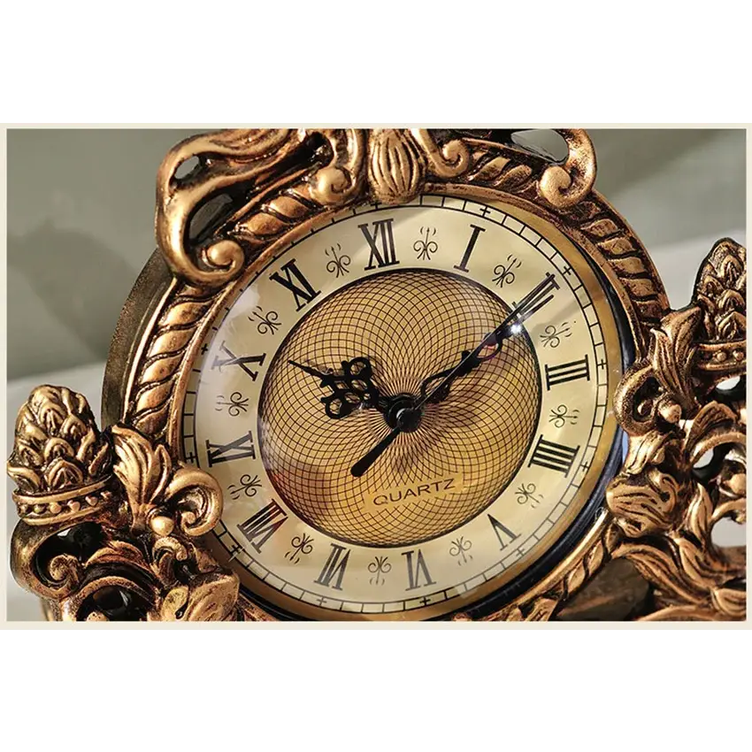 Zegar stojący vintage z cichym mechanizmem kwarcowym - 23 cm